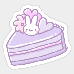 Kawaii cake with bunny Sticker